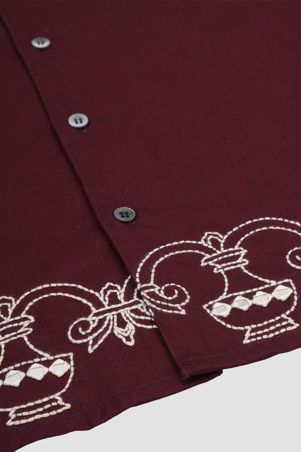 Perte D'ego — "Le Peru" hand embroidered Shirt