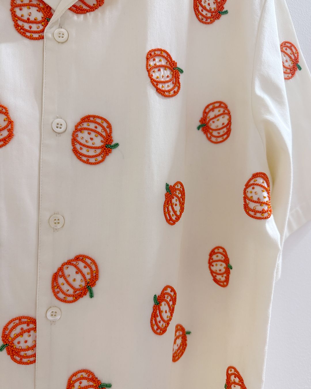"Le pumpkin" beadwork shirt - image 2