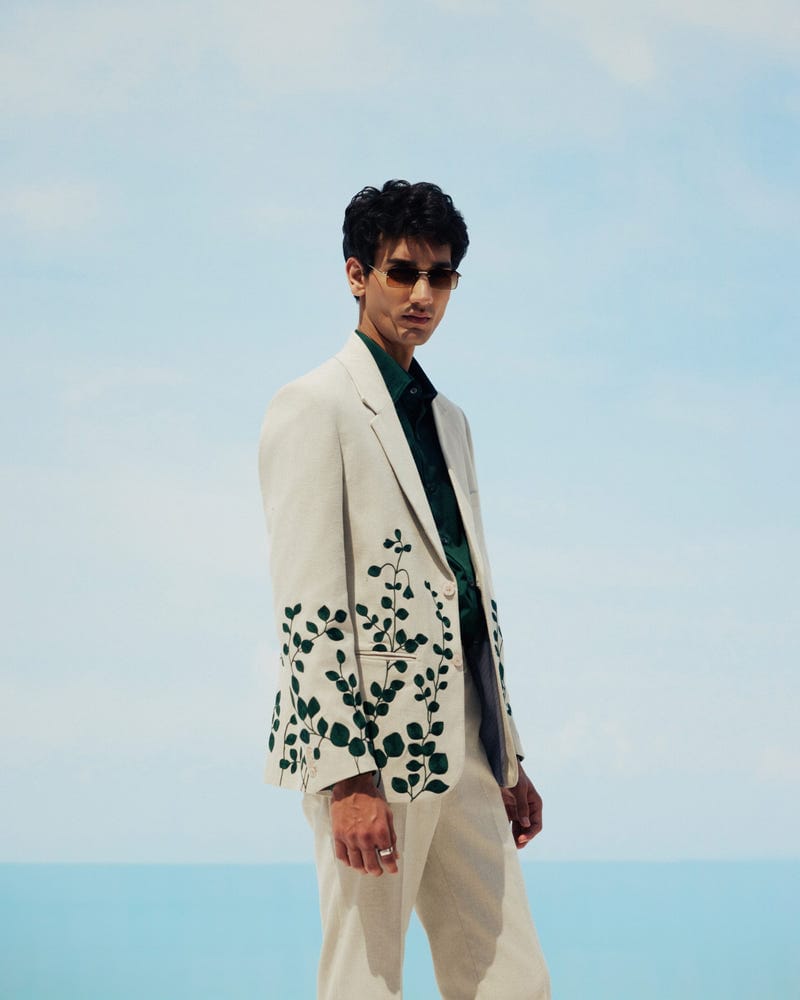 Whispering Vines embroidered Blazer
