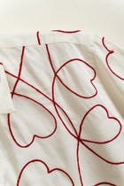 "Love scribbles" embroidered shirt view 3