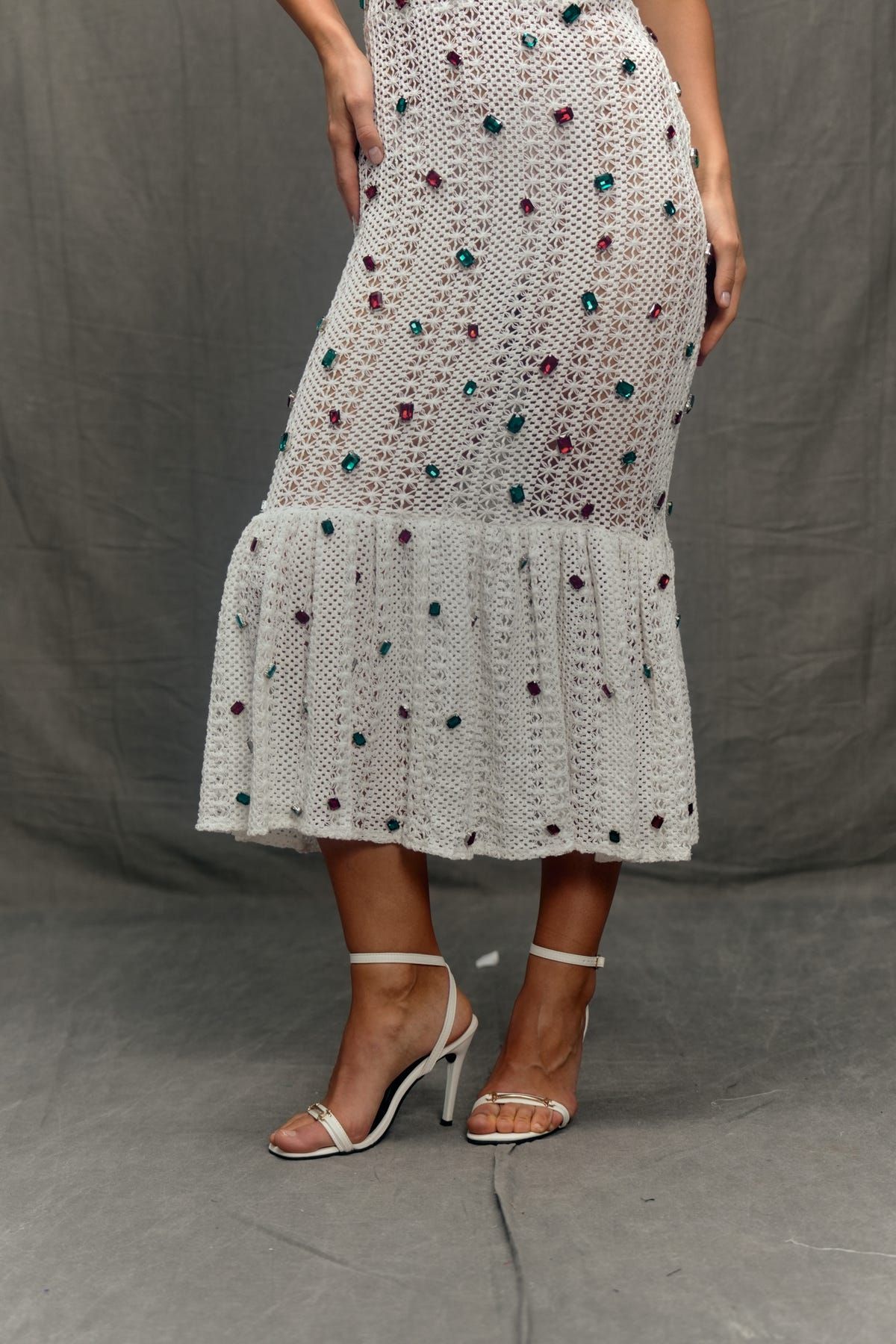 Ornella Embellished Knit Dress - image 2