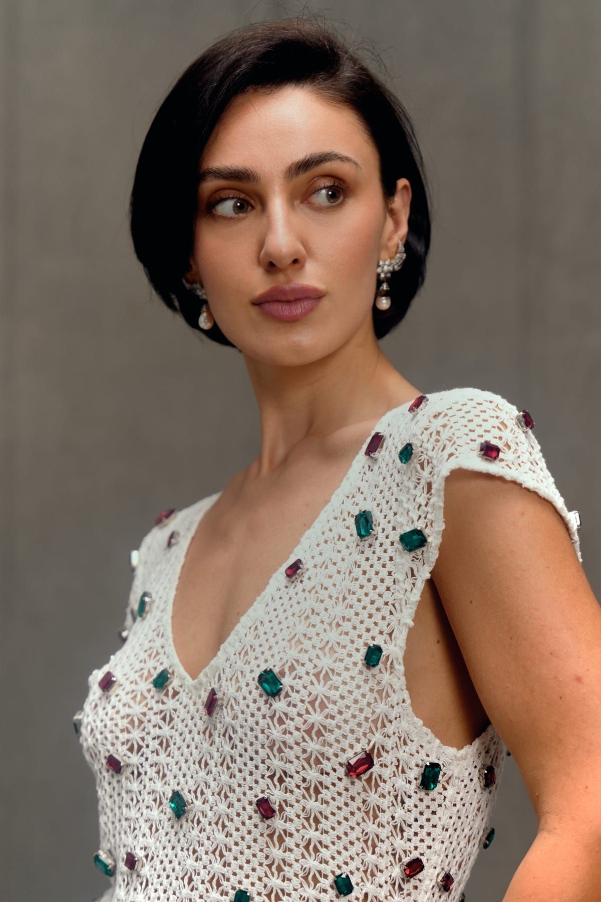 Ornella Embellished Knit Dress - image 3