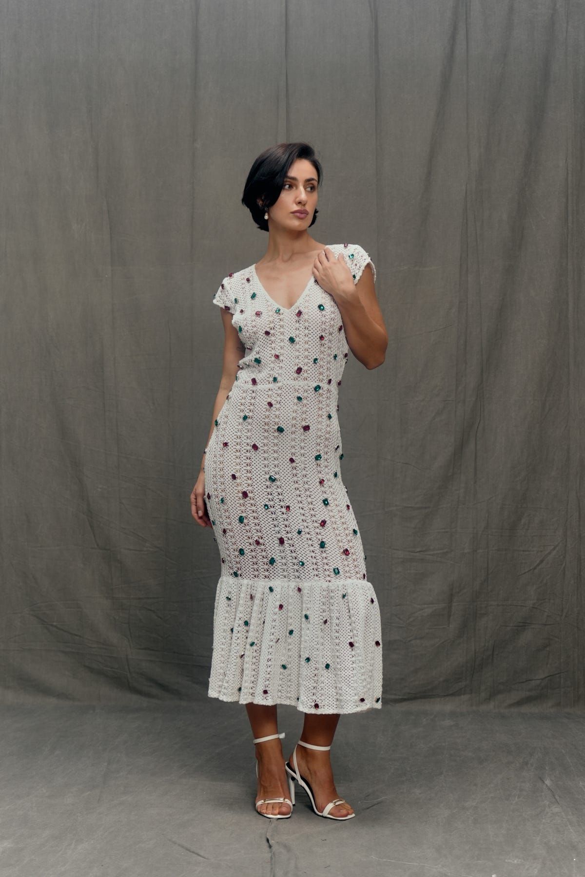 Ornella Embellished Knit Dress - image 5