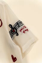 "Mi Amor" Hand embroidered hearts Shirt view 5