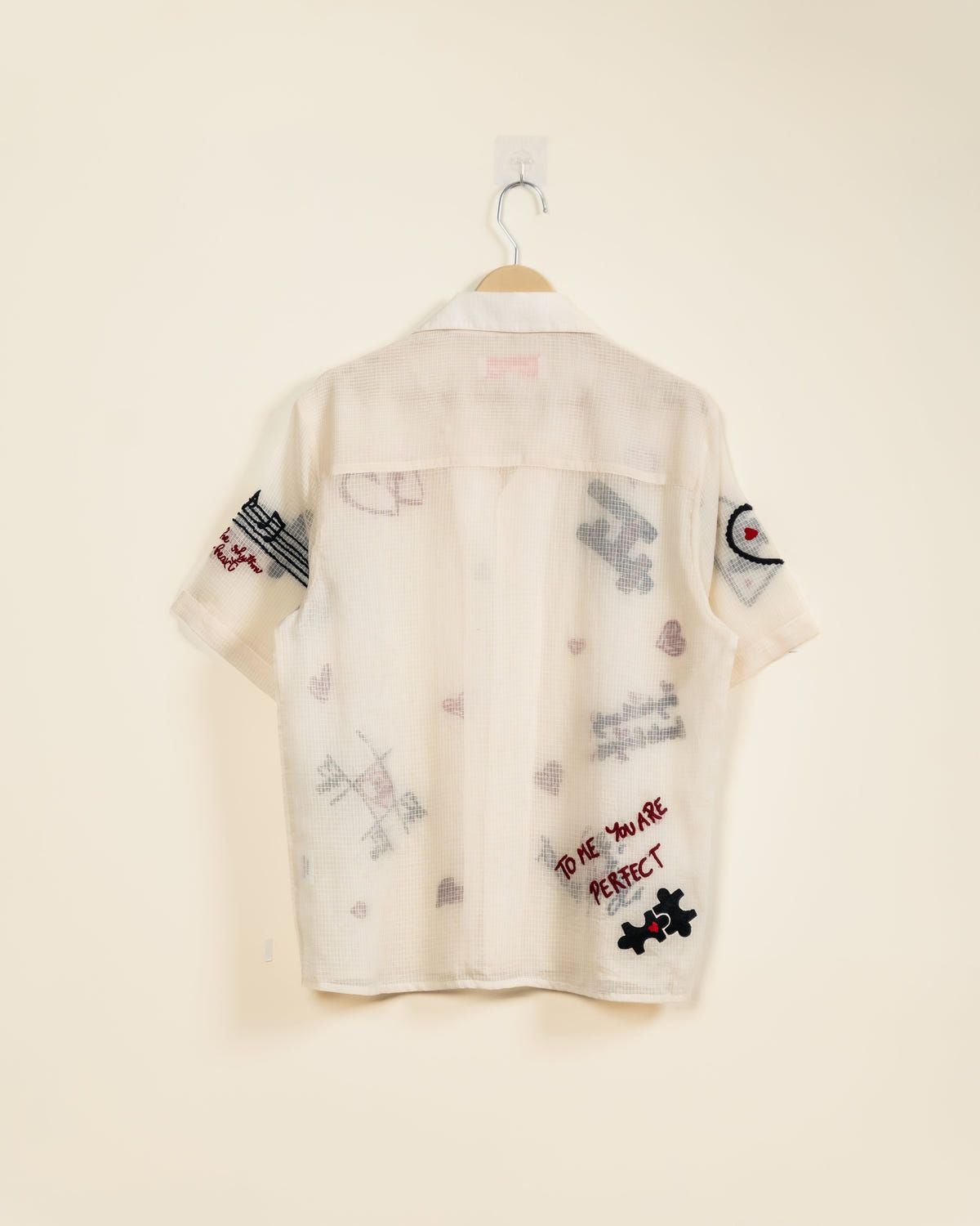 "Mi Amor" Hand embroidered hearts Shirt - image 8