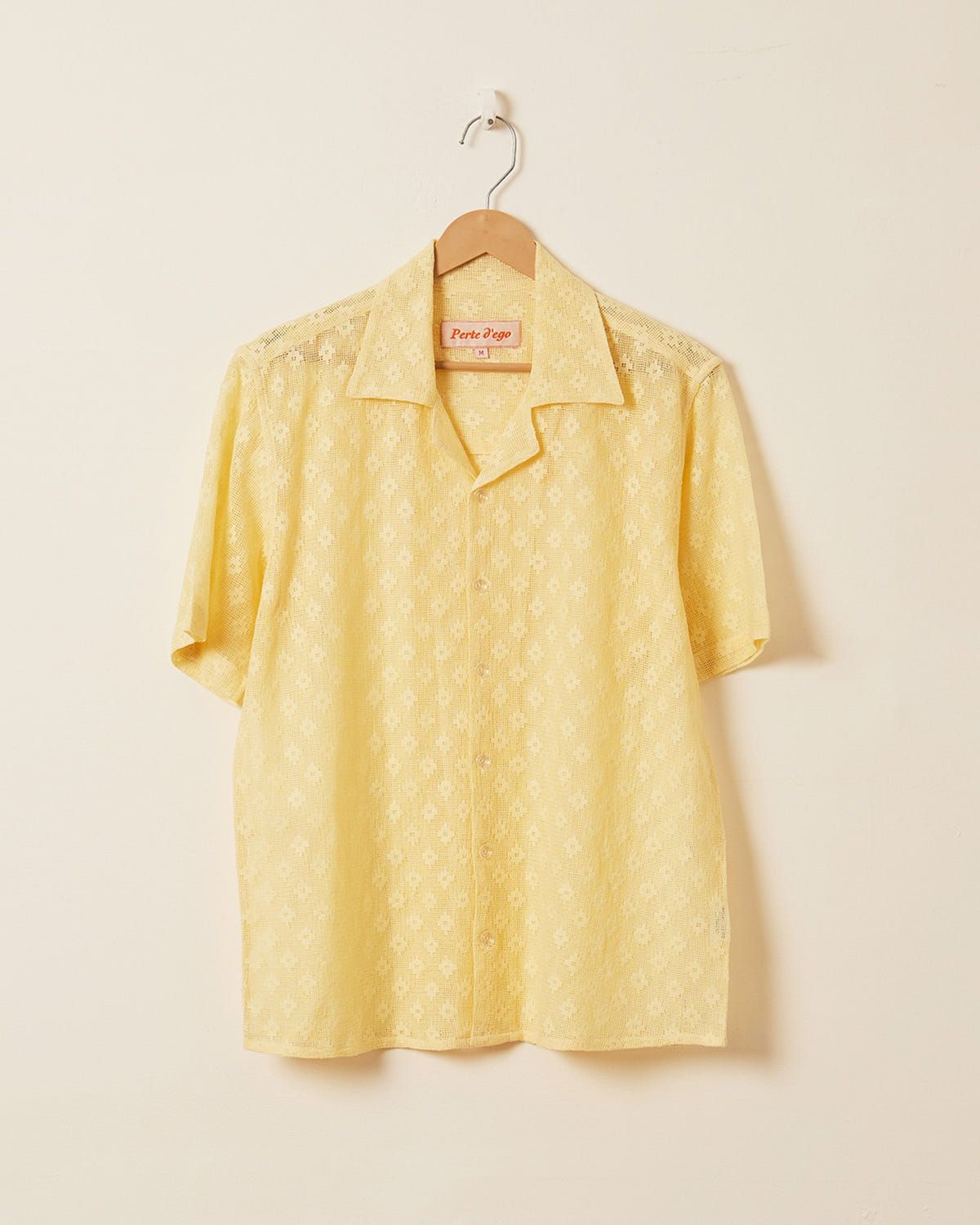 Lemon yellow lace shirt - image 1