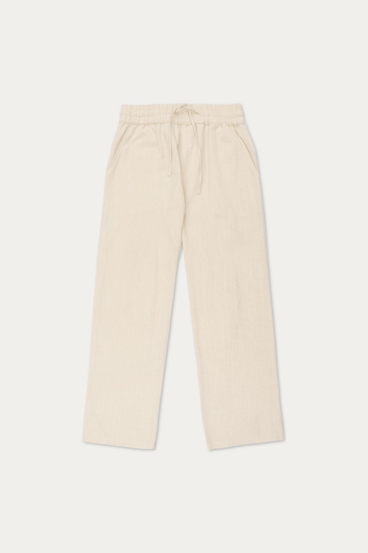 Off white textured resort pants - image 1