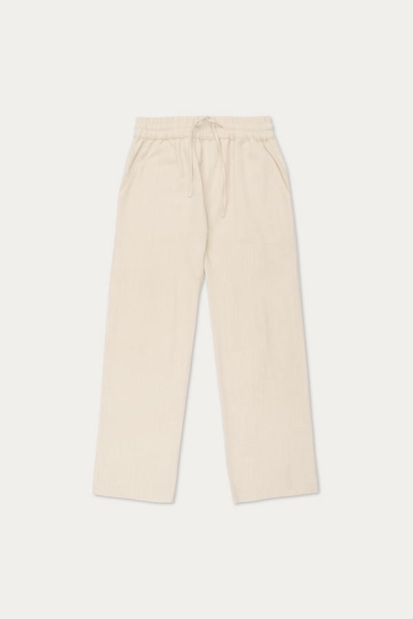 Perte D'ego — Off white textured resort pants