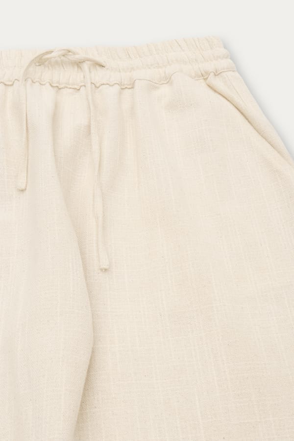 Perte D'ego — Off white textured resort pants