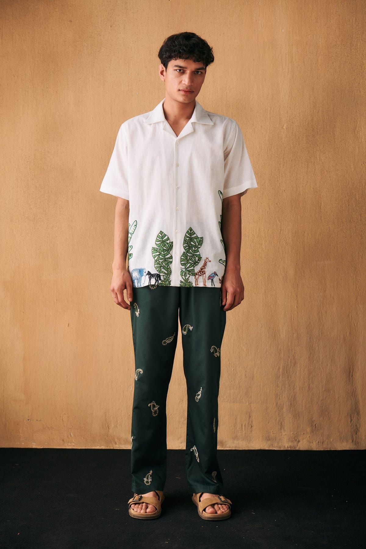 Safari hand embroidered Shirt - image 3
