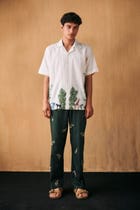 Safari hand embroidered Shirt view 3