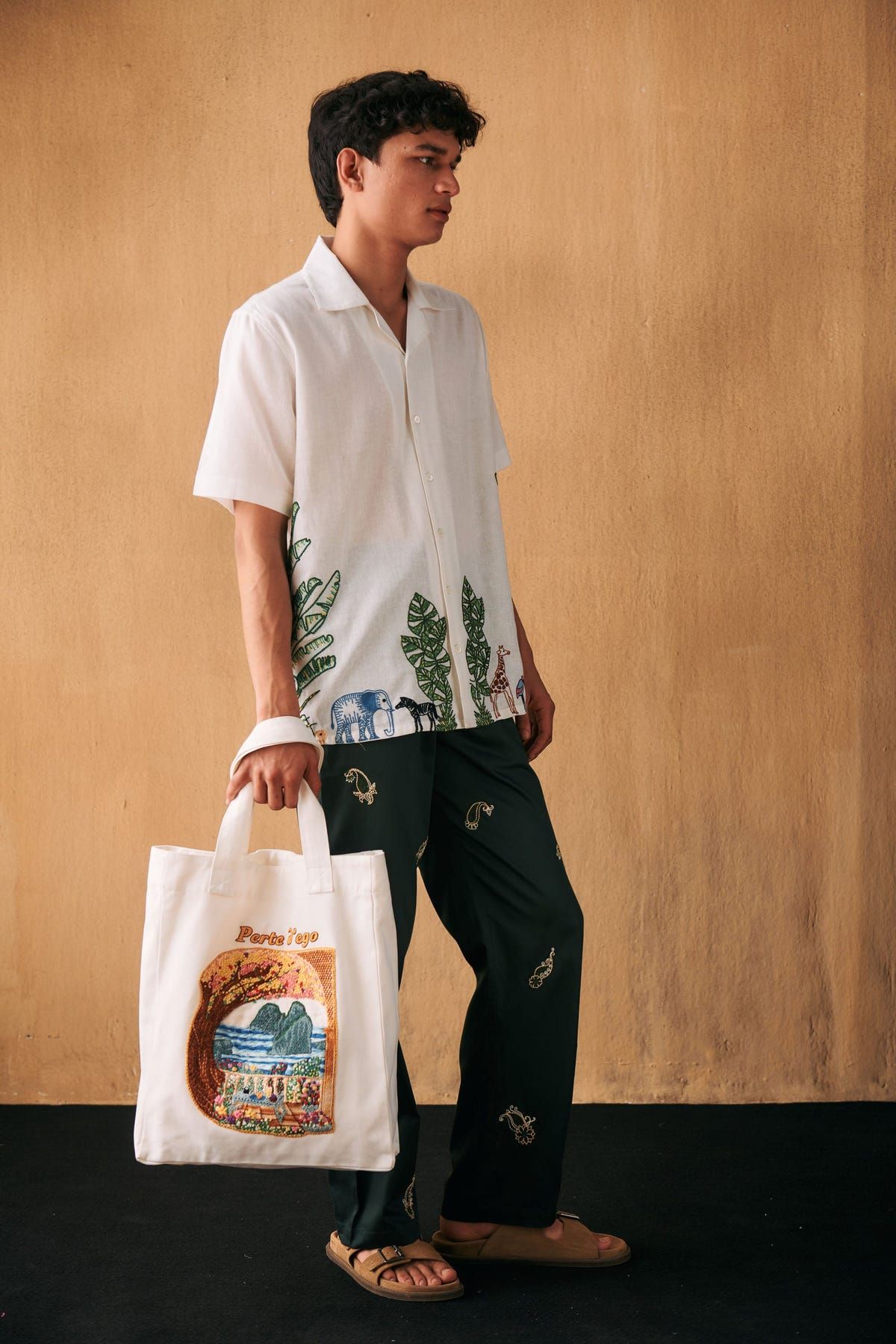Safari hand embroidered Shirt - image 6