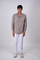 Brown Linen shirt view 2