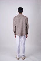 Brown Linen shirt view 3
