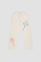 Hand embroidered kites lounge pants view 2