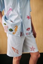 Sea life hand embroidered Shirt view 3