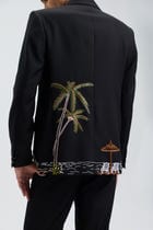Midnight Tropics Hand embroidered Blazer view 5