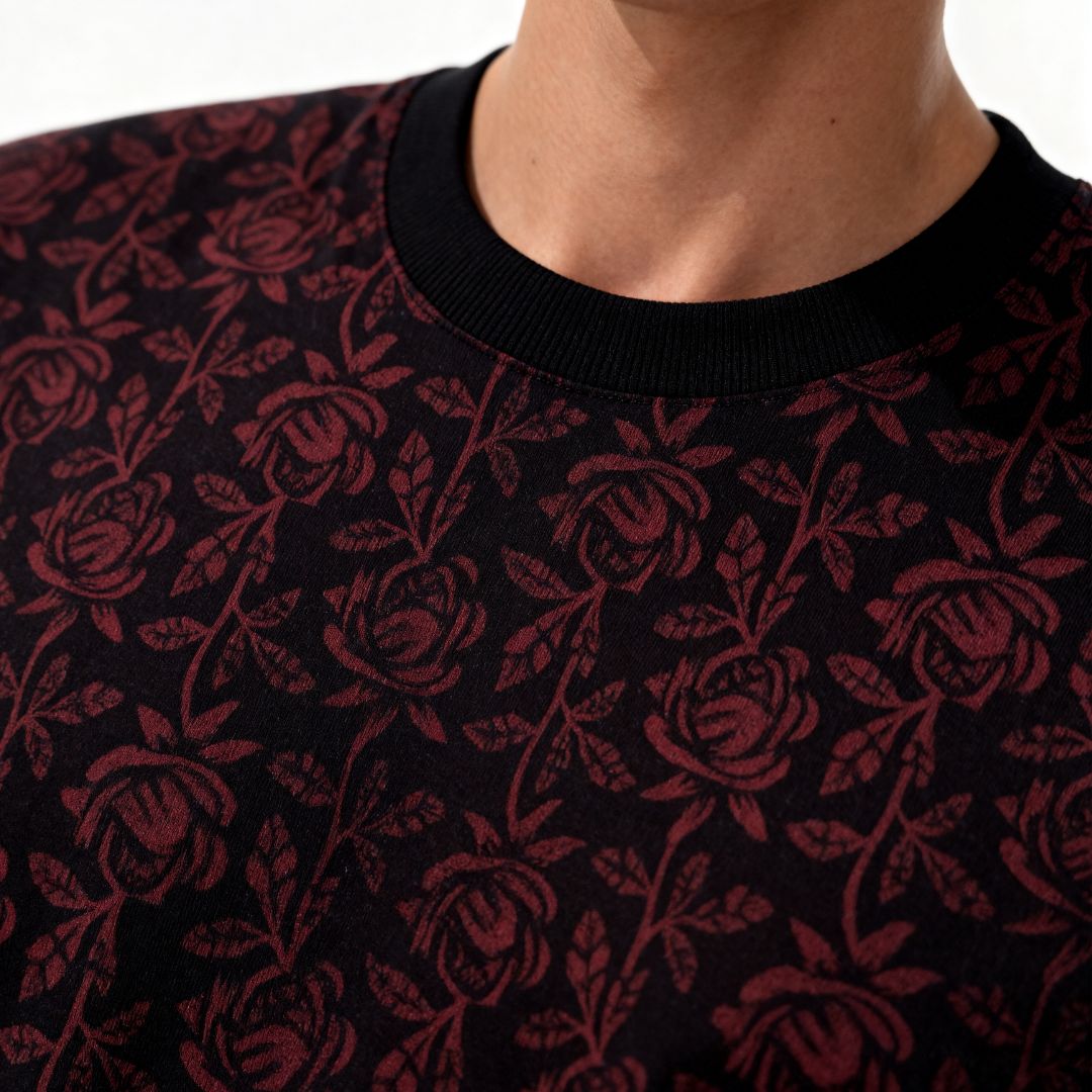 Midnight bloom Tee (Block Printing Tee) - image 3