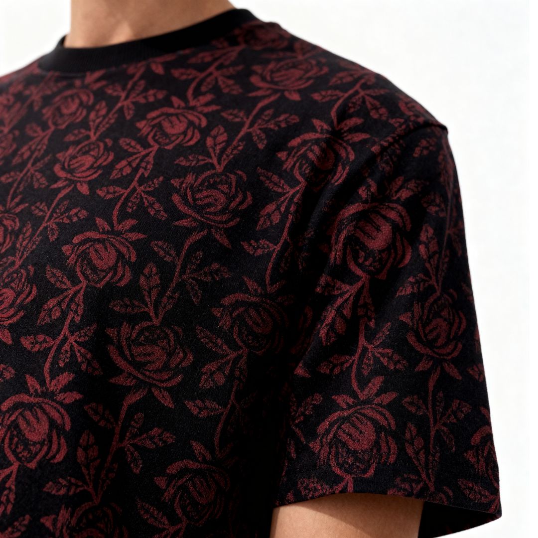 Midnight bloom Tee (Block Printing Tee) - image 5