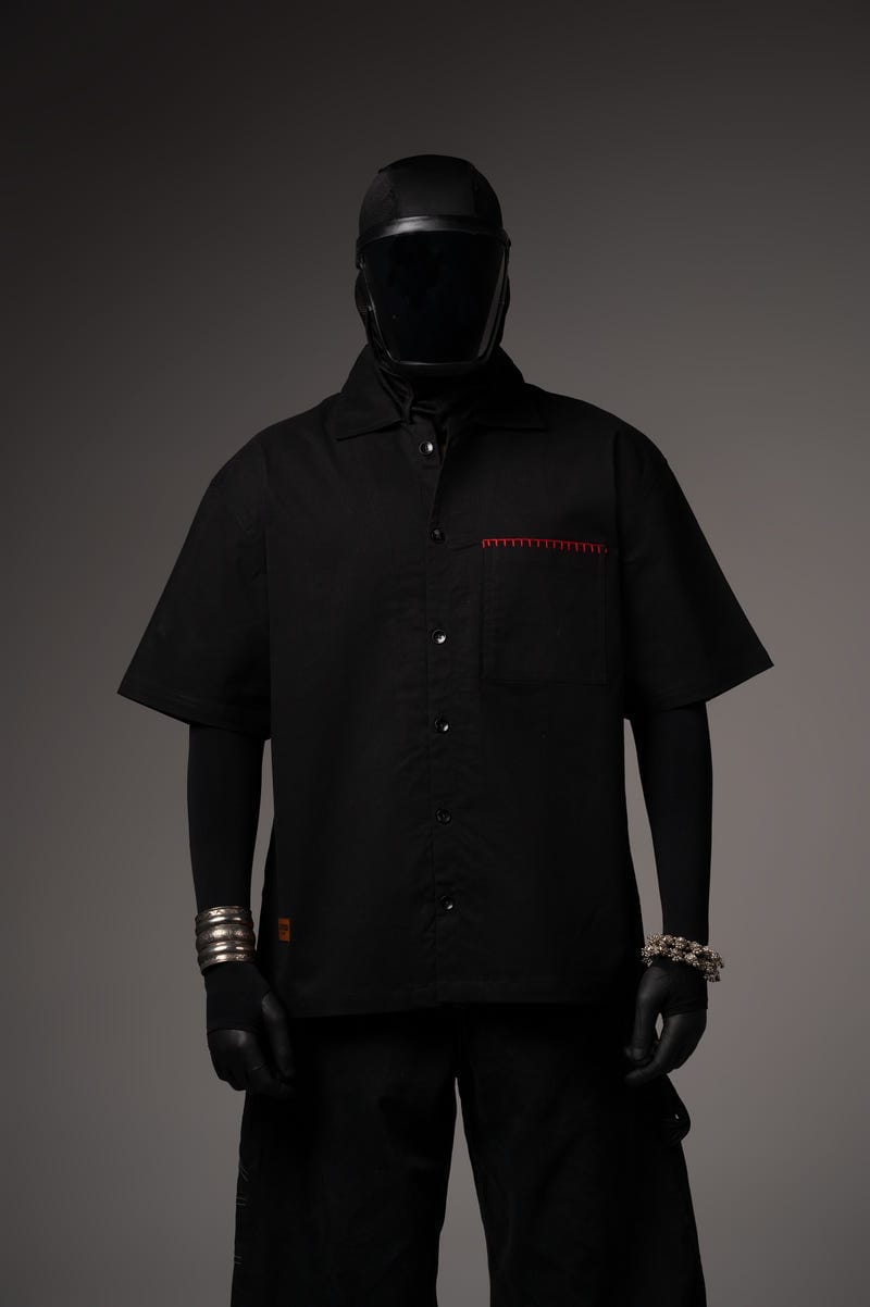 Peacock Hand Work Shirt