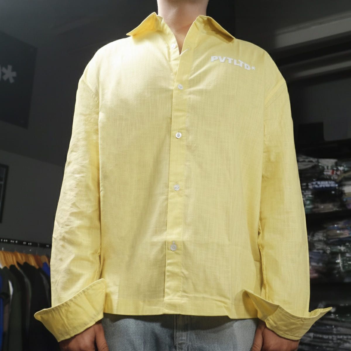 Yellow Linen Cotton Shirt - image 1