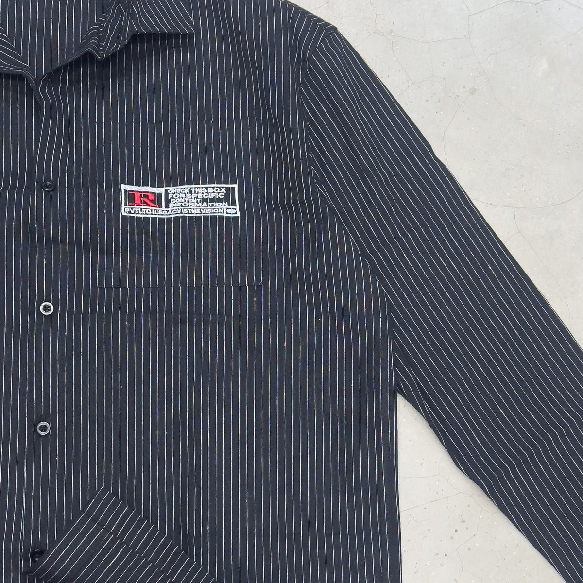 Pinstripe Linen Shirt - image 4
