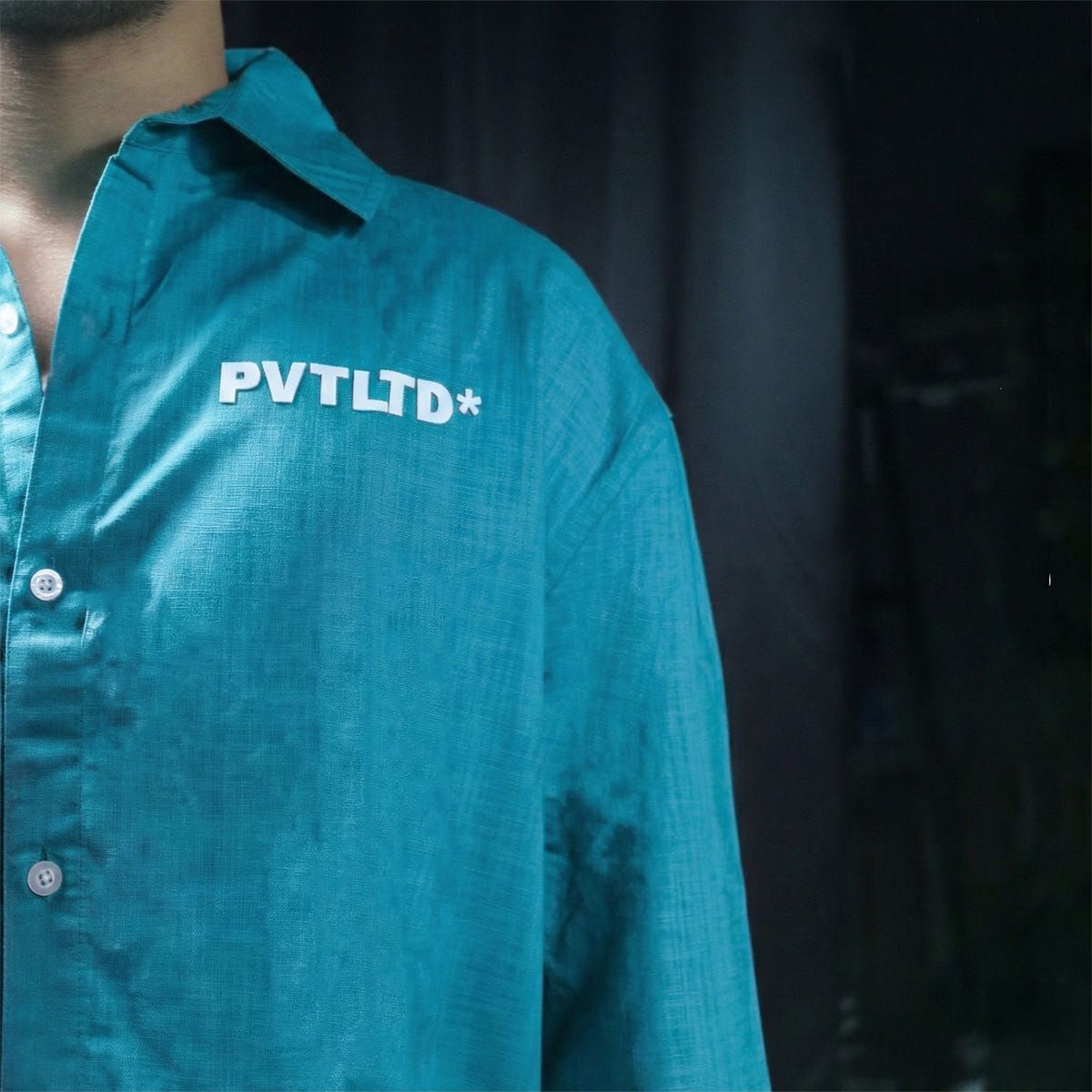 Teal Green Cotton Linen Shirt - image 3
