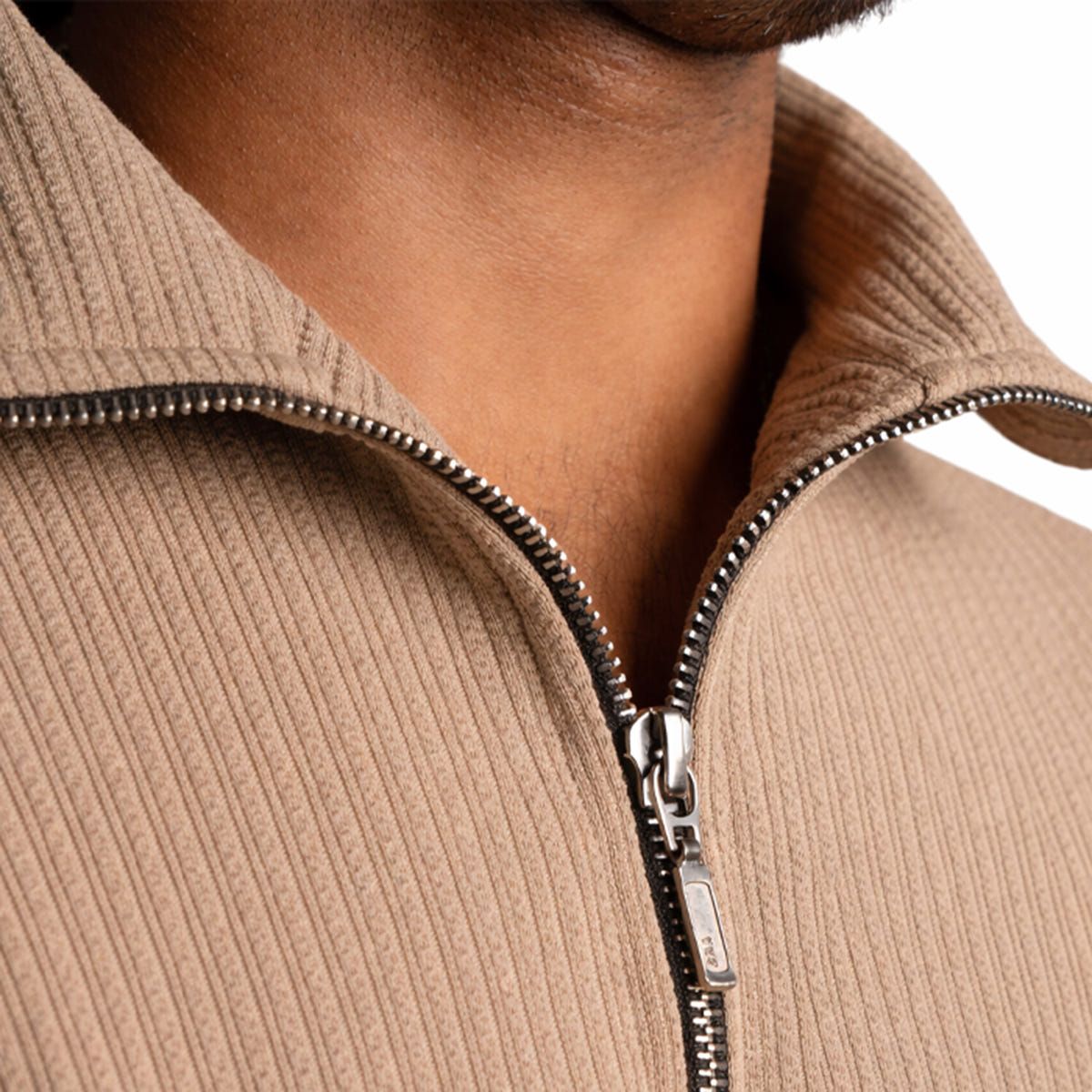 Brown Half Sleeves Quarter Zip - image 4