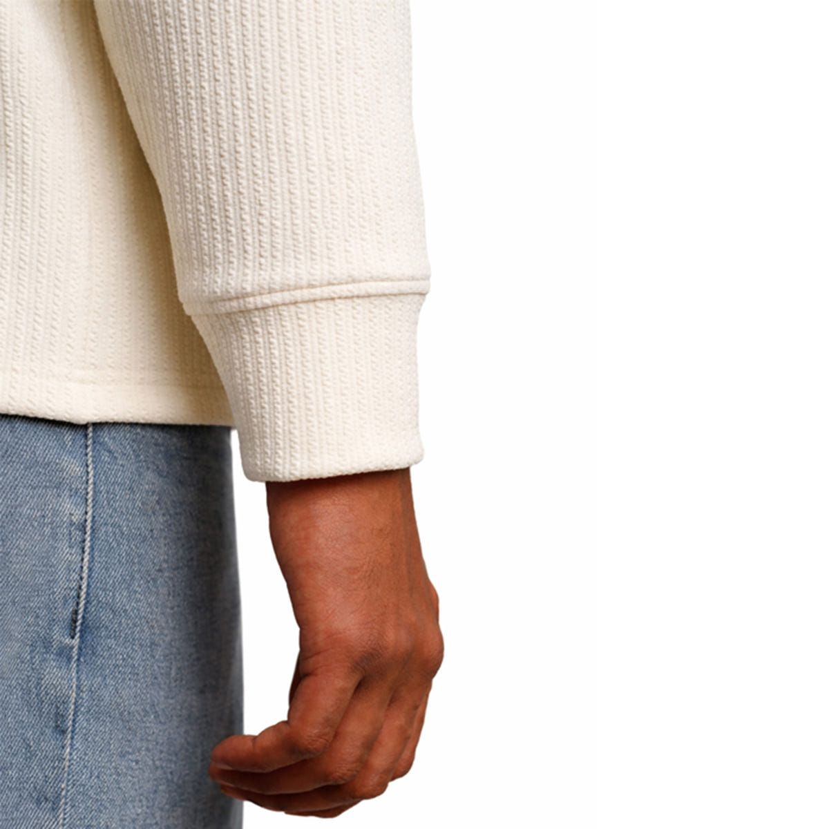 Cream Full Sleeves Quarter Zip - image 7