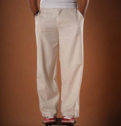 Linen Pants Set (Black+Natural) - image 3
