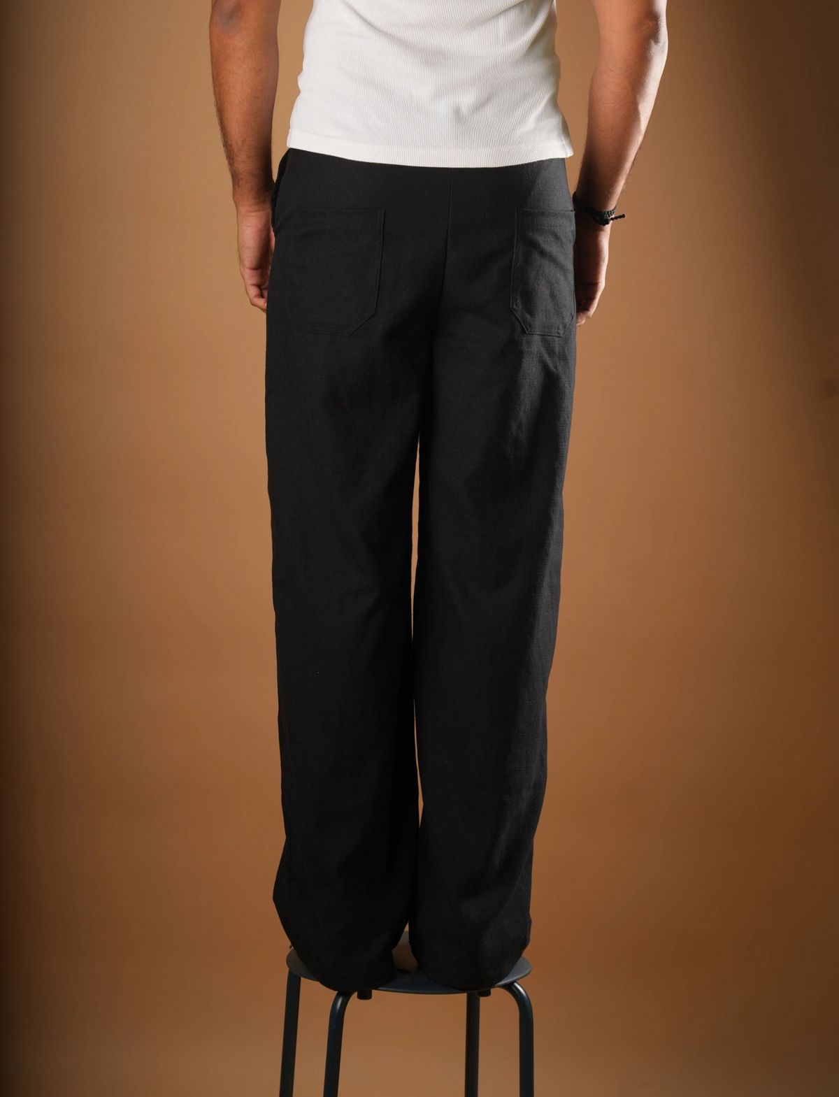 Linen Pants Set (Black+Natural) - image 7