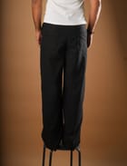Linen Pants Set (Black+Natural) view 7