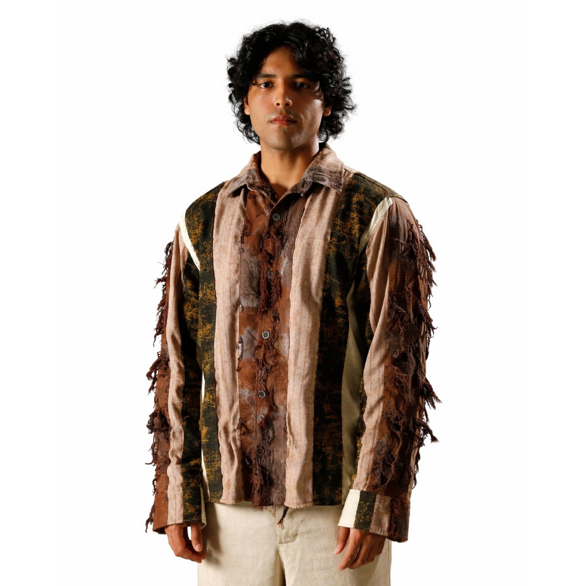 Brown Chaar Palla Shirt - image 1