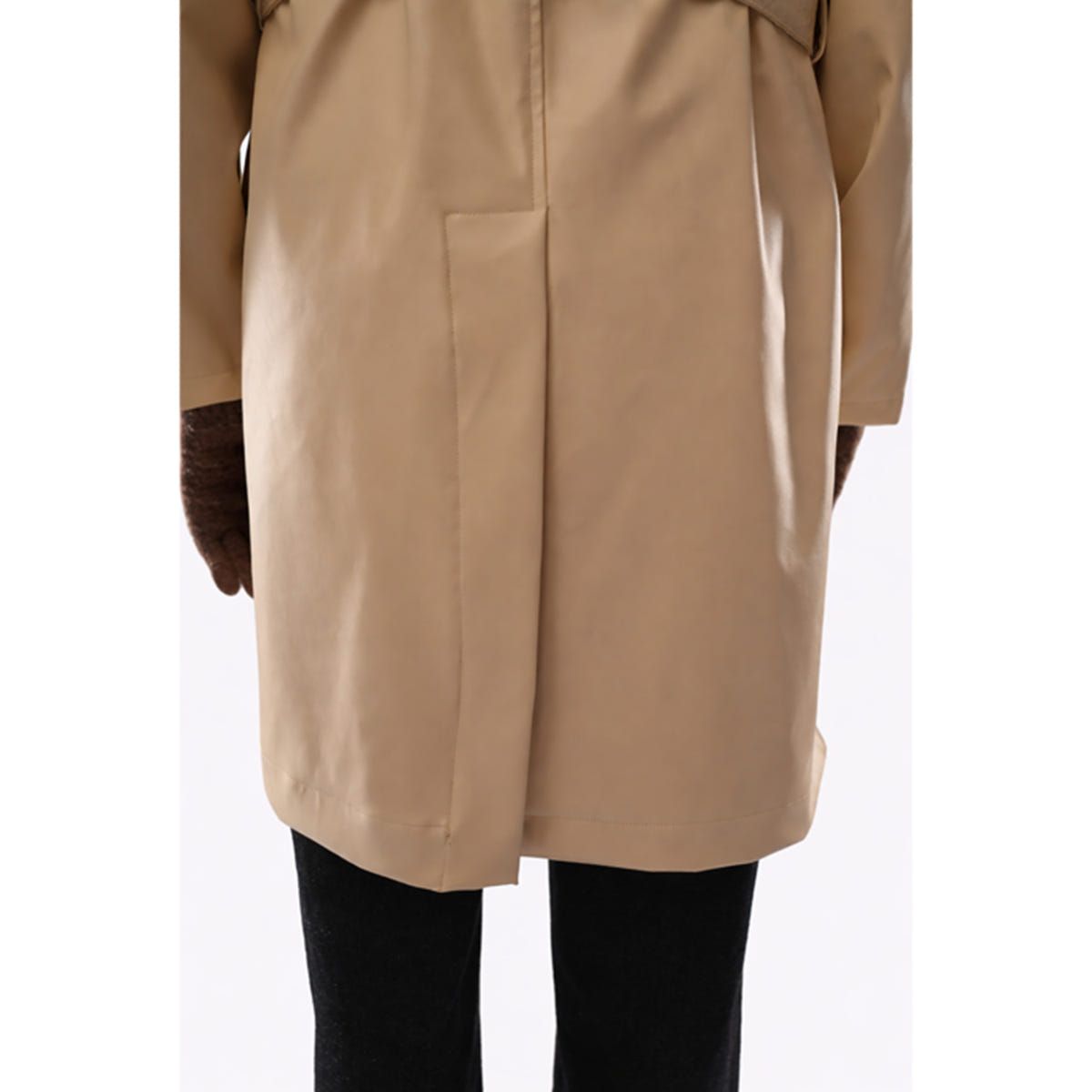 Revival Off White Leather Trench - image 5