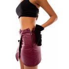 Revival Burgundy Leather Skirt view 6