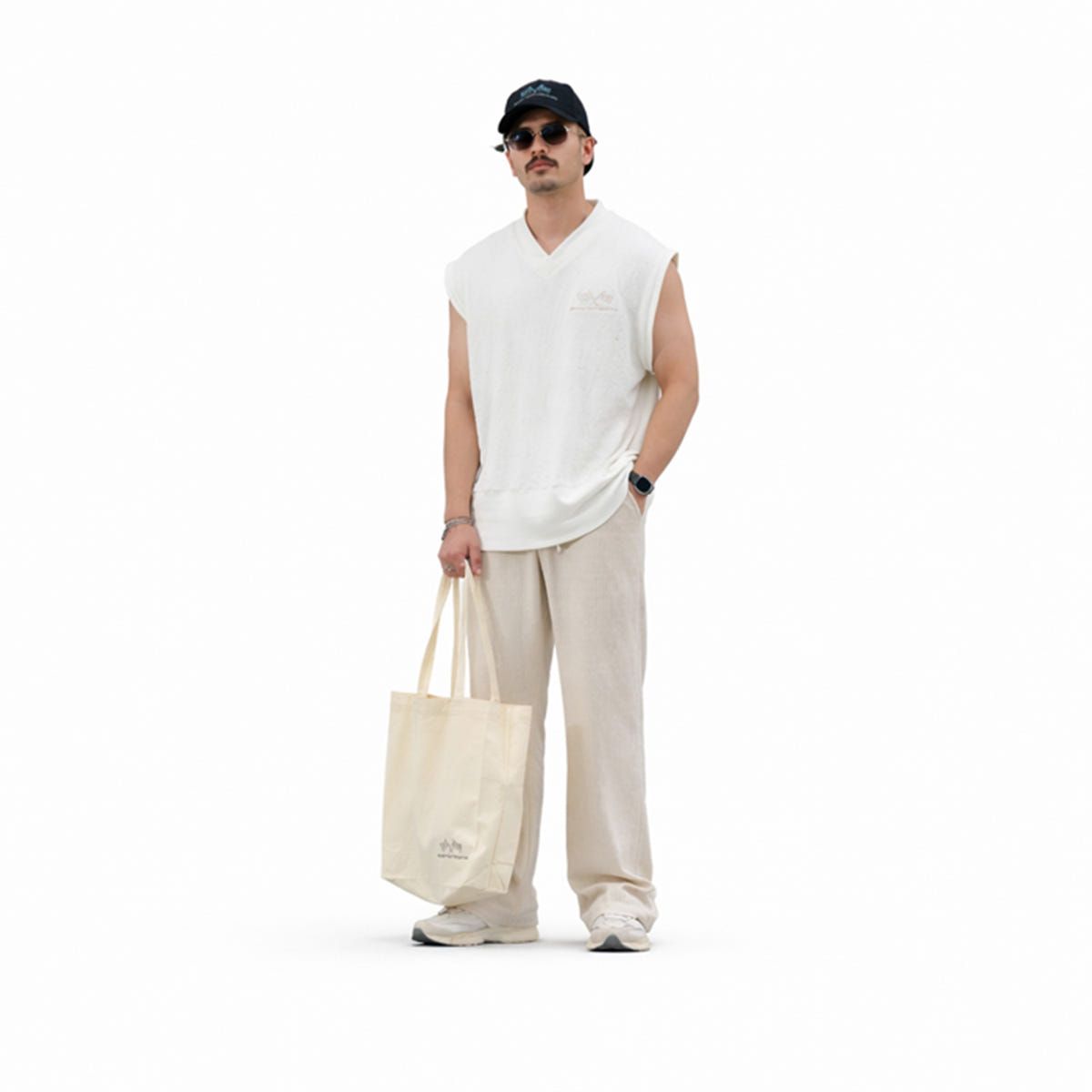 TAS White Knit Vest - image 1