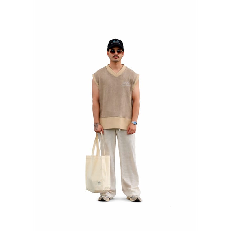 TAS Khaki Knit Vest