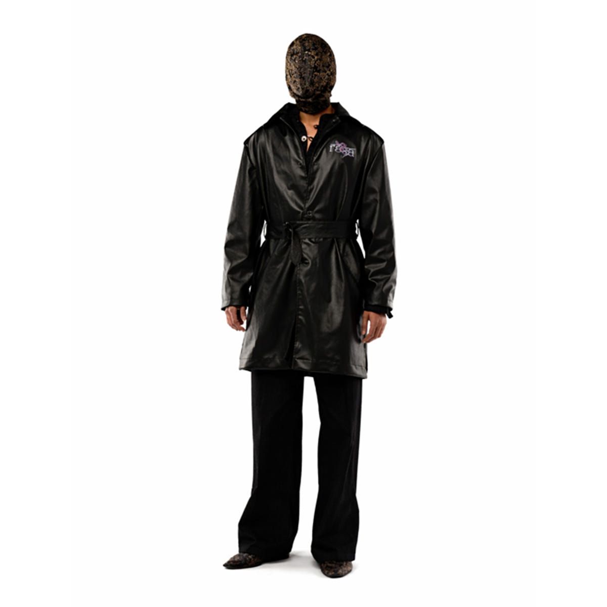 Revival Black Leather Trench - image 1