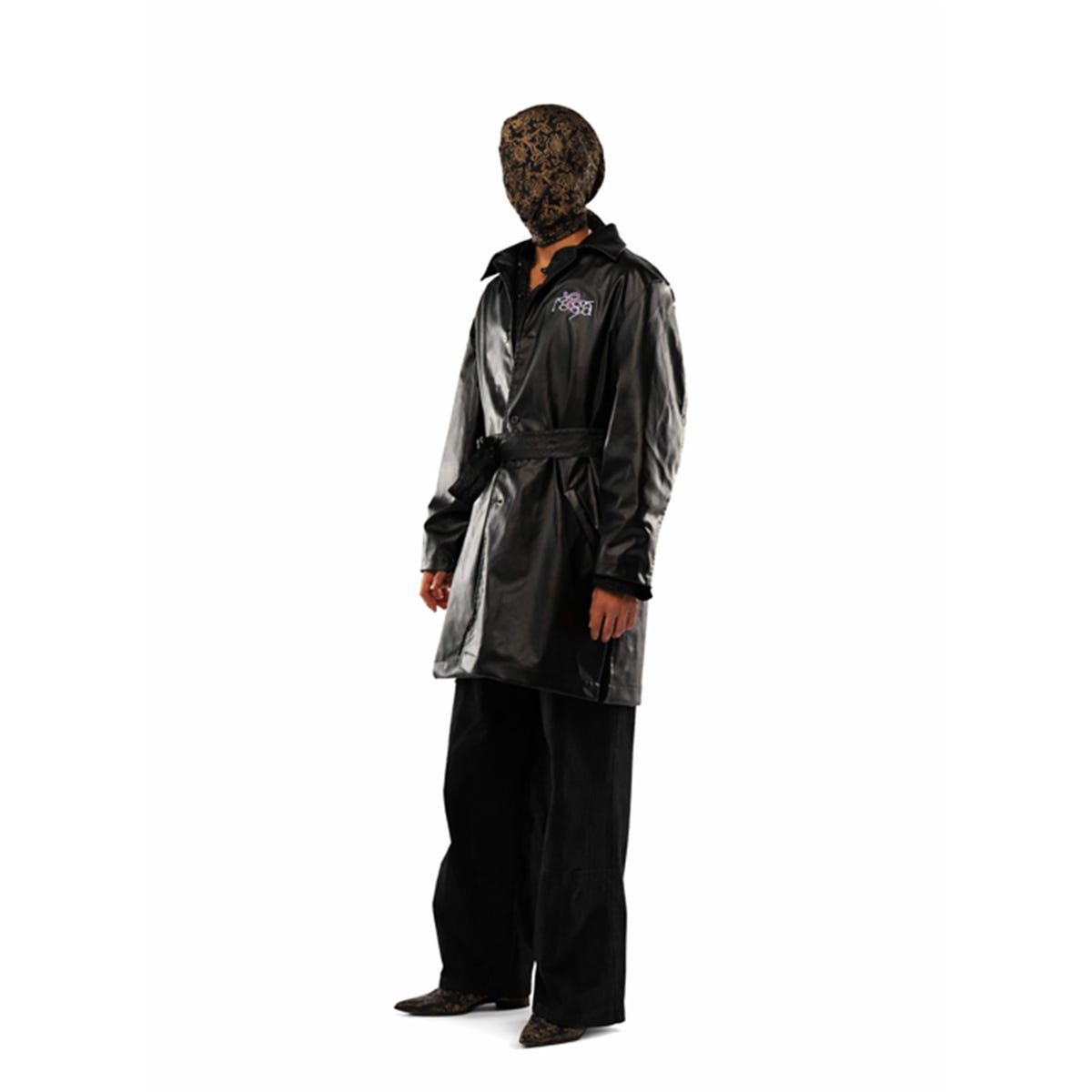 Revival Black Leather Trench - image 3