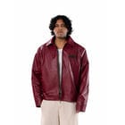 Leather Buttoned Jacket view 1