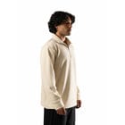 Beige Full Sleeves Quarter Zip view 3