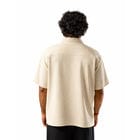 Beige Half Sleeves Quarter Zip view 2
