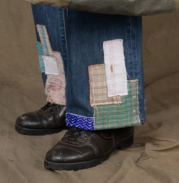 Rkive City — KANTHA REPAIR PANTS BLUE