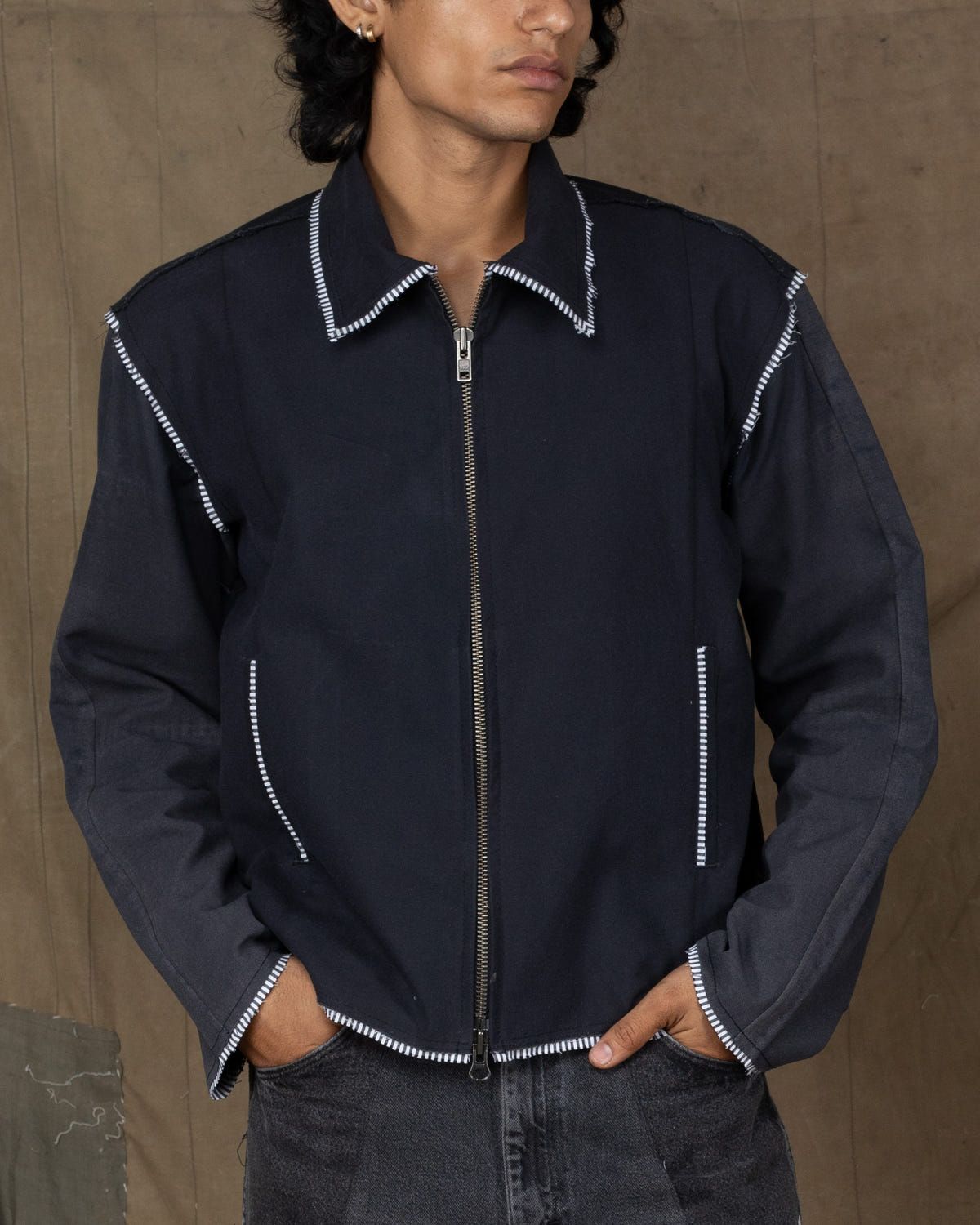 DAILER JACKET BLACK WITH LINING - image 1