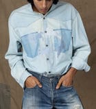 HUSSAIN / HORSE APPLIQUÉ SHIRT BLUE view 1