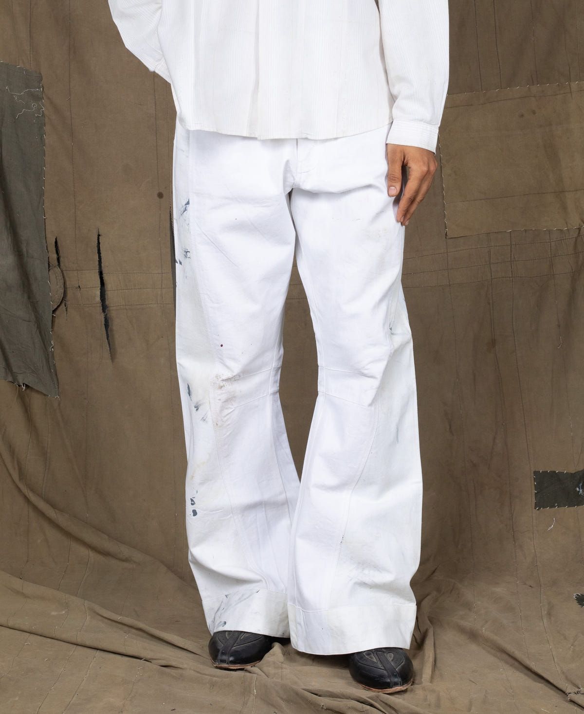 BHALOO PANTS WHITE PAINT SPLATTER - image 1