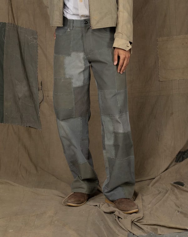 Rkive City — PATCHWORK SAADA PANTS GREEN