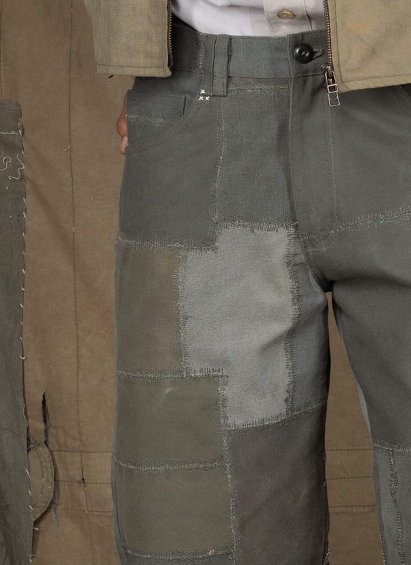 Rkive City — PATCHWORK SAADA PANTS GREEN