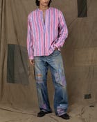 KNIFE PLEATED LAVENDER KURTA view 3