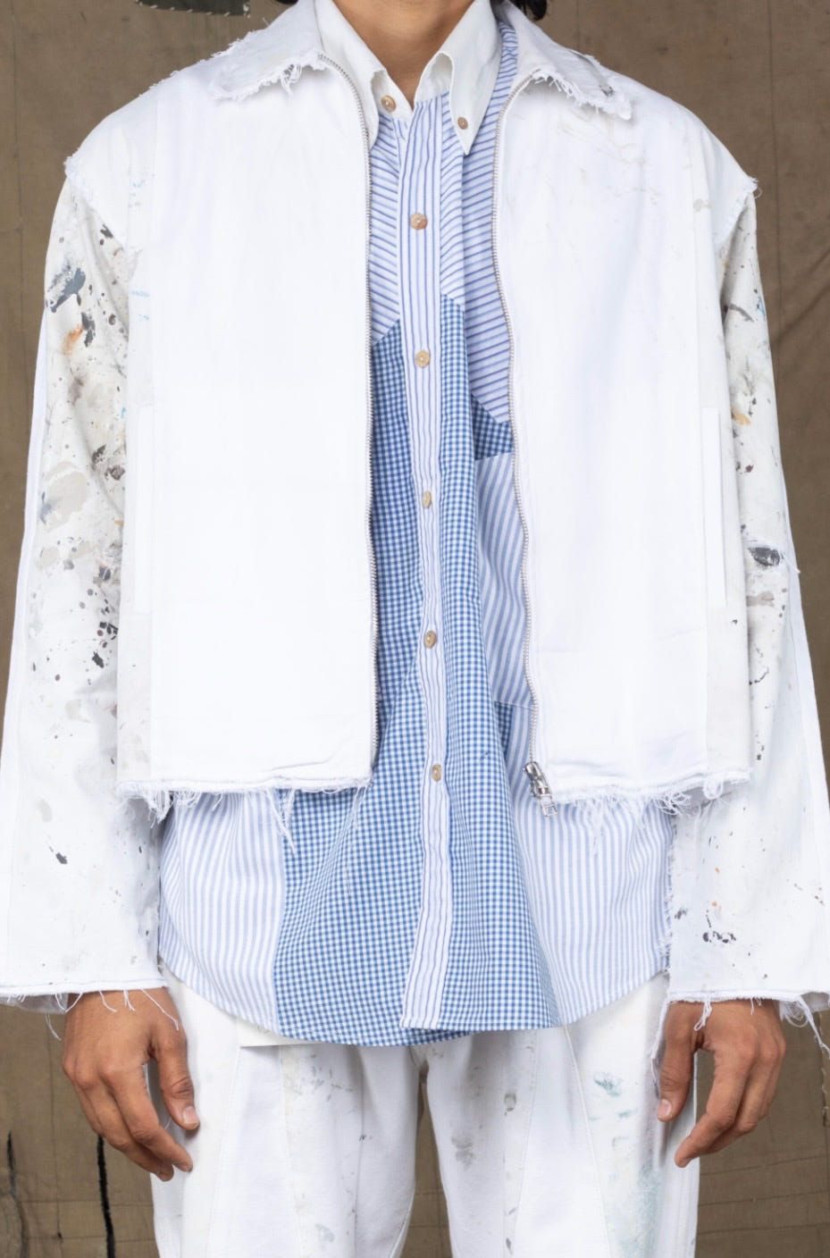 Dialer White Paint Splatter Jacket - image 1